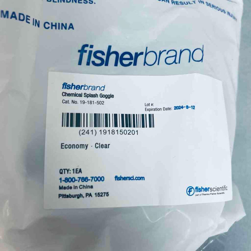 Fisherbrand Chemical Splash Goggles Set of 12 Pairs of Goggles PPE Fisherbrand