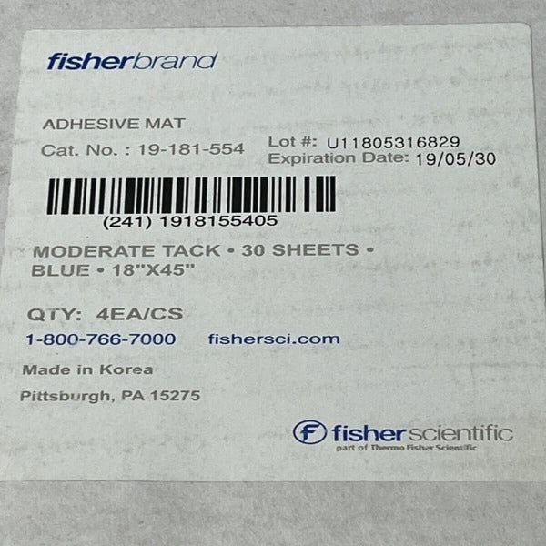 Fisherbrand Clean Room Mat 18 x 36 in. Case of 120 Mats Other Fisherbrand
