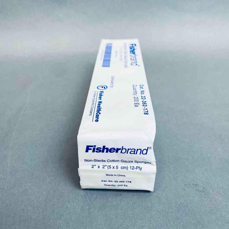 Fisherbrand Cotton Gauze Sponge 2 x 2 in. 12 Ply Case of 5000 Sponges Swabs and Wipes Fisherbrand