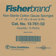 Fisherbrand Cotton Gauze Sponge 4 x 4 in. 12 Ply Case of 2000 Sponges Other Medical, Lab & Dental Supplies Fisherbrand