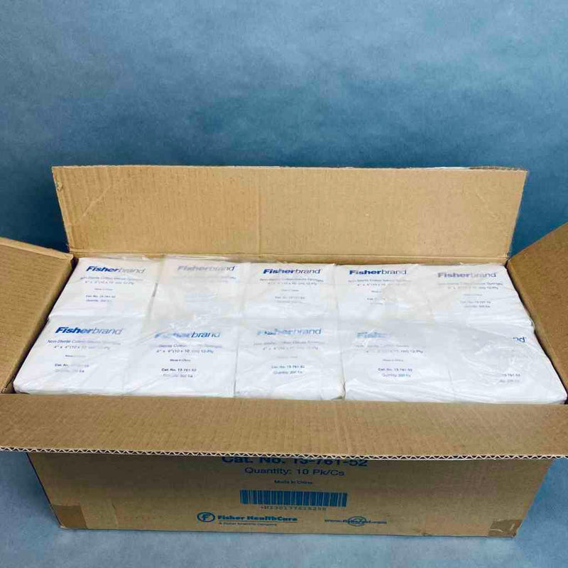 Fisherbrand Cotton Gauze Sponge 4 x 4 in. 12 Ply Case of 2000 Sponges Other Medical, Lab & Dental Supplies Fisherbrand