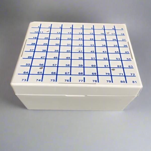 Fisherbrand Cryovial Storage Box for 5 ml Tubes Total of 8 Freezer Boxes Lab Consumables::Tubes, Vials, and Flasks Fisherbrand