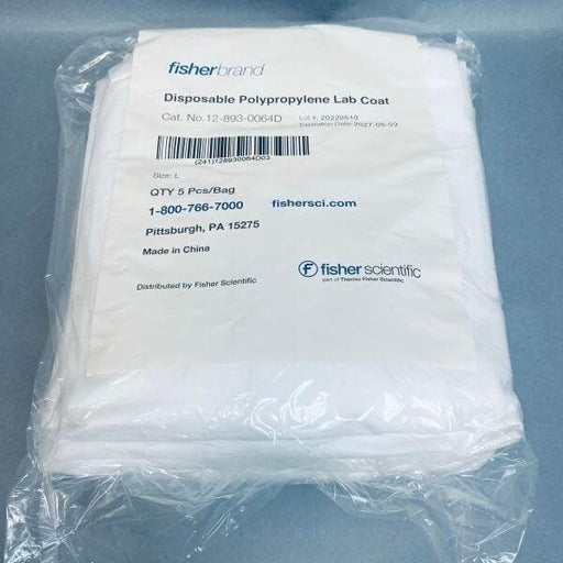 Fisherbrand Disposable Lab Coat Polypropylene Size Large Lot of 40 Coats PPE Fisherbrand