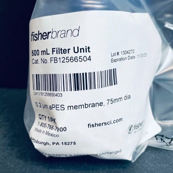 Fisherbrand Filter Unit aPES 0.2 um Pore 75 mm Diameter 500 ml 6 Filter Units Filters Fisherbrand
