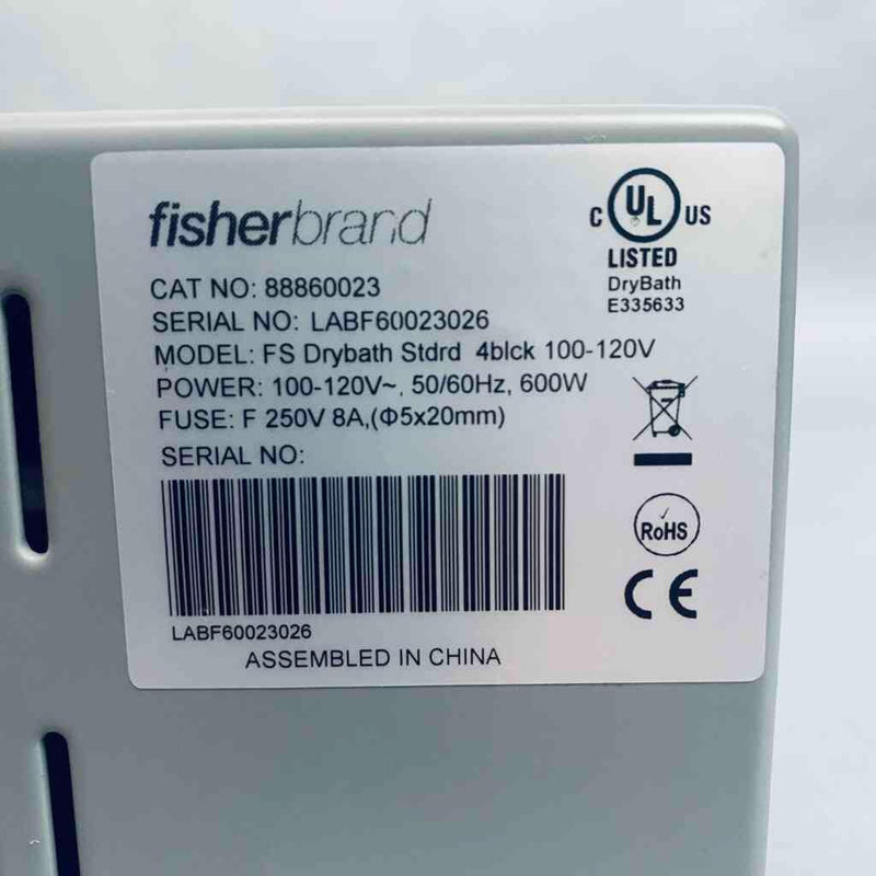 Fisherbrand FS Isotemp Standard 4 Block Drybath Dry Baths & Heat Blocks Fisherbrand