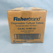 Fisherbrand Glass Culture Tube 10 x 75 mm 4ml 700 Tubes Test Tubes Fisherbrand