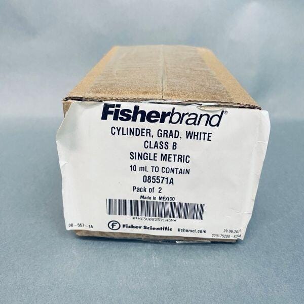 Fisherbrand Graduated Cylinder Class B Glass 10mL Pack of 2 Cylinders Graduated Cylinders Fisherbrand