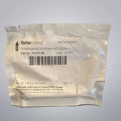 Fisherbrand Magnetic Stir Bar Octagon 3 x 1/2 in. 8 Stirbars Lab Equipment::Other Lab Equipment Fisherbrand