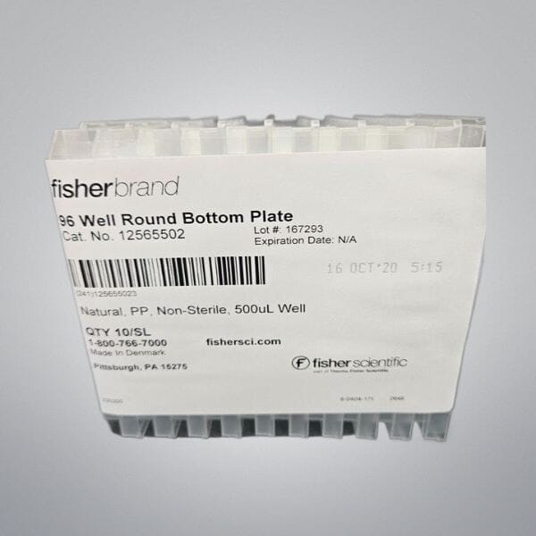 Fisherbrand Microplate 500 ul Round Bottom PP - Case of 80 Plates Lab Consumables::Storage and Culture Plates Fisher Scientific
