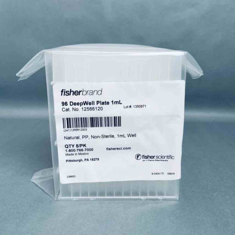 Fisherbrand Microplate 96 Deep Well 1 ml PP Case of 50 Plates Petri Dishes/Culture Plates Fisherbrand