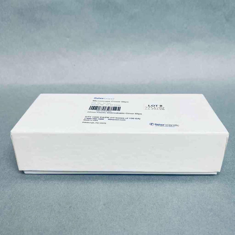 Fisherbrand Microscope Cover Slips 22 mm Plastic Unbreakable Case of 1000 Cover Slips Microscope Slides & Slide Covers Fisherbrand