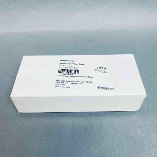 Fisherbrand Microscope Cover Slips 22 mm Plastic Unbreakable Case of 1000 Cover Slips Microscope Slides & Slide Covers Fisherbrand