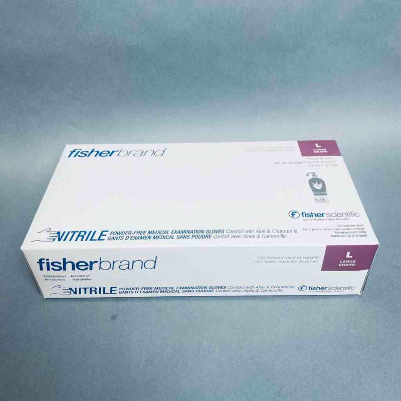Fisherbrand Nitrile Gloves L Powder Free with Aloe 10 Boxes with 100 Gloves Each Disposable Gloves Fisherbrand