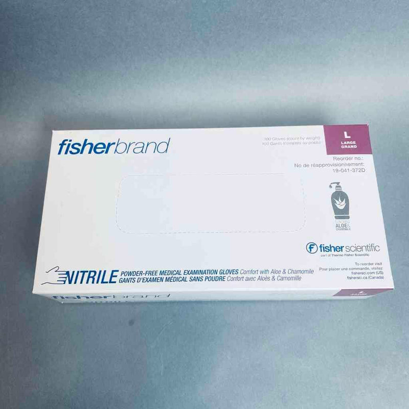 Fisherbrand Nitrile Gloves L Powder Free with Aloe 10 Boxes with 100 Gloves Each Disposable Gloves Fisherbrand