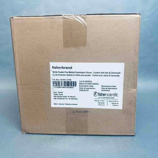 Fisherbrand Nitrile Gloves S Powder Free with Aloe 10 Boxes with 100 Gloves Each Disposable Gloves Fisherbrand