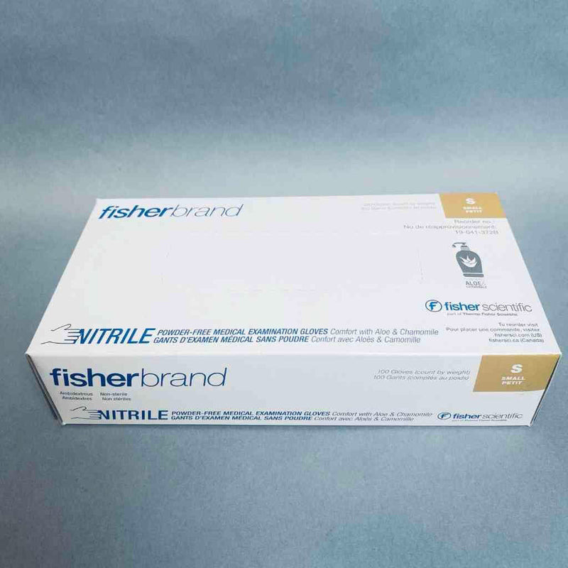 Fisherbrand Nitrile Gloves S Powder Free with Aloe 10 Boxes with 100 Gloves Each Disposable Gloves Fisherbrand