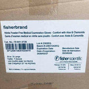 Fisherbrand Nitrile Gloves XL Powder Free with Aloe 10 Boxes with 100 Gloves Each Disposable Gloves Fisherbrand