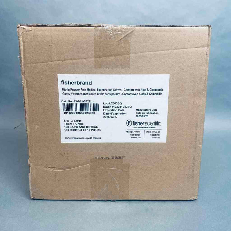 Fisherbrand Nitrile Gloves XL Powder Free with Aloe 10 Boxes with 100 Gloves Each Disposable Gloves Fisherbrand