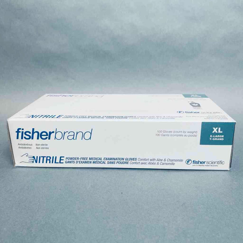 Fisherbrand Nitrile Gloves XL Powder Free with Aloe 10 Boxes with 100 Gloves Each Disposable Gloves Fisherbrand