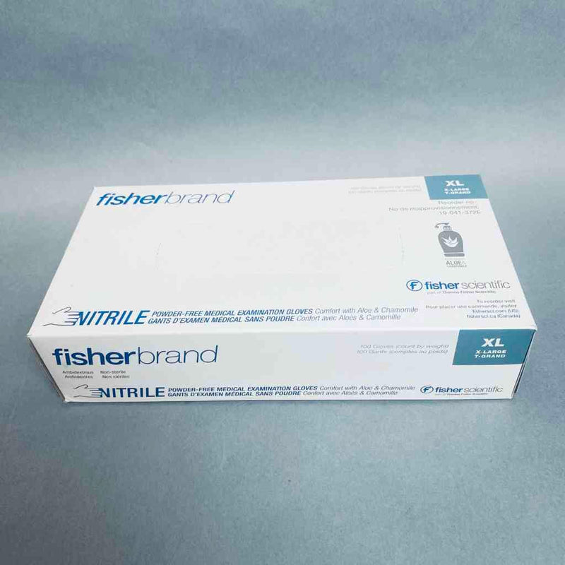 Fisherbrand Nitrile Gloves XL Powder Free with Aloe 10 Boxes with 100 Gloves Each Disposable Gloves Fisherbrand