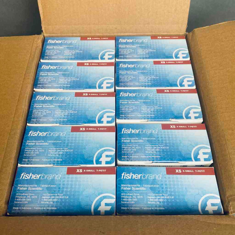 Fisherbrand Nitrile Gloves XS Powder Free with Aloe 10 Boxes with 100 Gloves Each Disposable Gloves Fisherbrand
