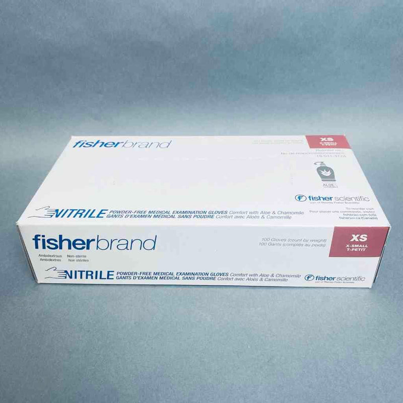 Fisherbrand Nitrile Gloves XS Powder Free with Aloe 10 Boxes with 100 Gloves Each Disposable Gloves Fisherbrand