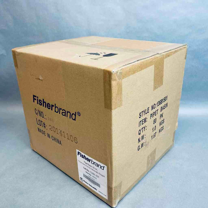 Fisherbrand Pipet Basin 50 ml Polystyrene Sterile Case of 80 Individually Wrapped Basins Reagent Reservoirs Fisherbrand