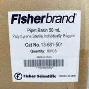 Fisherbrand Pipet Basin 50 ml Polystyrene Sterile Case of 80 Individually Wrapped Basins Reagent Reservoirs Fisherbrand