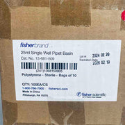 Fisherbrand Pipette Basin 25 ml Sterile Case of 100 Reagent Reservoirs Lab Consumables::Reservoirs Fisherbrand