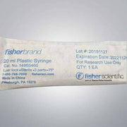 Fisherbrand Plastic Syringe 20 ml Luer Lock 10 Packs with 50 Syringes each Other Fisher Scientific