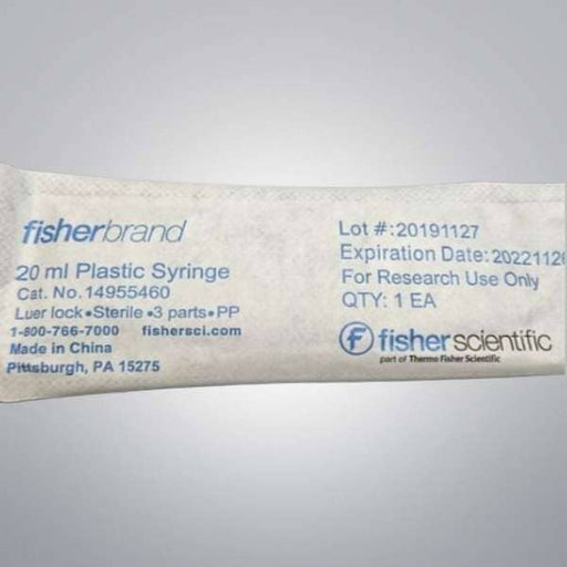 Fisherbrand Plastic Syringe 20 ml Luer Lock 10 Packs with 50 Syringes each Other Fisher Scientific