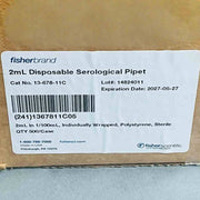 Fisherbrand Serological Pipette 2 ml Polystyrene Indiv Wrapped - Case of 500 Pipets & Pipette Tips Fisherbrand
