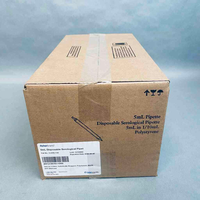 Fisherbrand Serological Pipette 5 ml PS Case of 200 Pipets Pipets & Pipette Tips Fisher Scientific