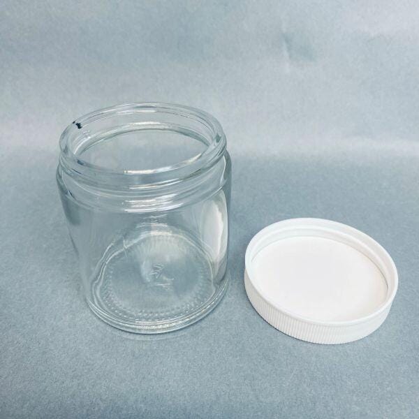 Fisherbrand Straight Sided Glass Jar 120 ml Clear Polyvinyl Lined Cap Lot of 20 Jars Glassware Fisherbrand