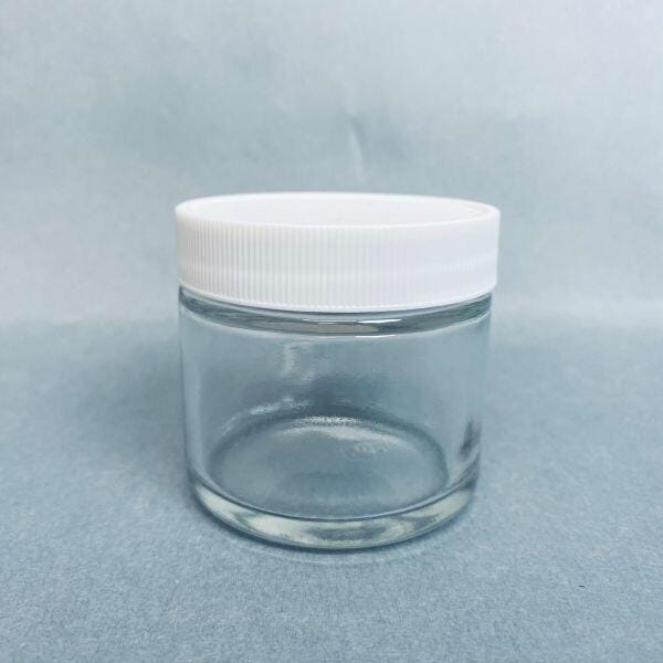Fisherbrand Straight Sided Glass Jar 60 ml Clear with Polyvinyl Lined Cap Case of 24 Jars Glassware Fisherbrand