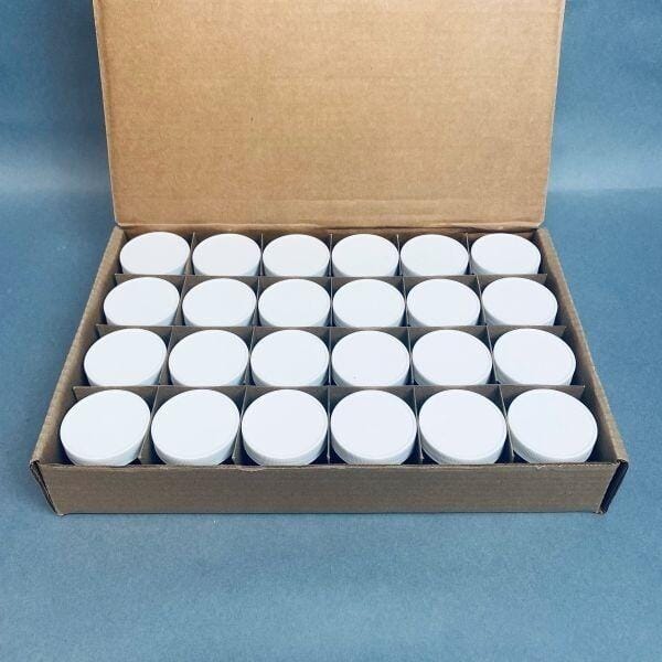 Fisherbrand Straight Sided Glass Jar 60 ml Clear with Polyvinyl Lined Cap Case of 24 Jars Glassware Fisherbrand