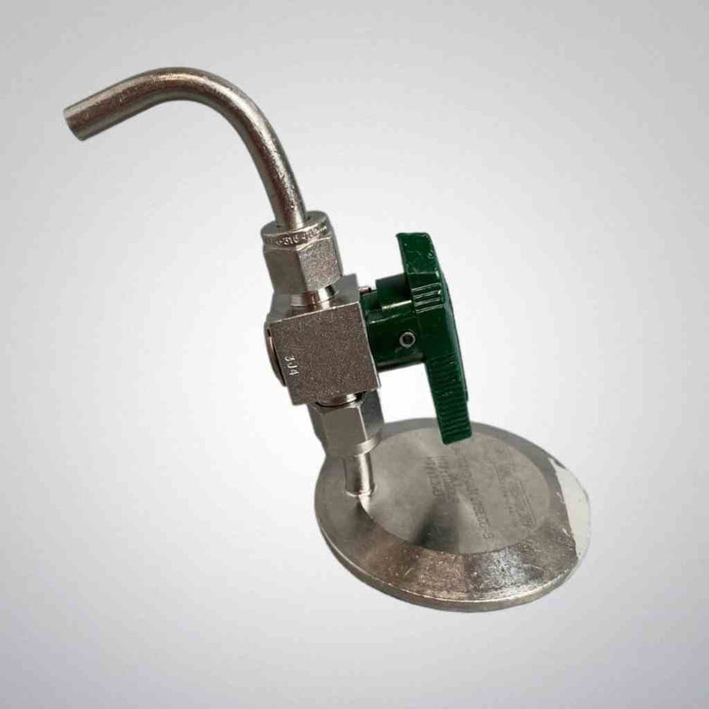 Fluidline Technology Bleed Valve Bottom Drain with Tri-Clamp End Sanitary Fittings VWR