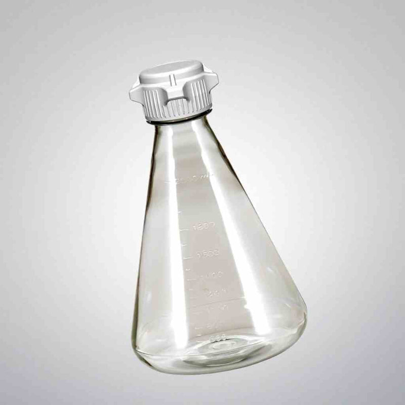 Foxx Erlenmeyer Flask 2 L EZClear Versacap 53B Case of 6 Flasks Lab Culture Flask Foxx