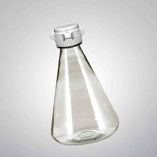 Foxx Erlenmeyer Flask 2 L EZClear Versacap 53B Case of 6 Flasks Lab Culture Flask Foxx