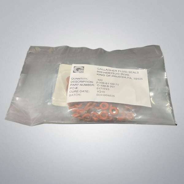 Gallagher Fluid Seal Silicone O-Ring Size 105 Total of 200 Seals Other Medical & Lab Equipment Gallagher Fluid Seals