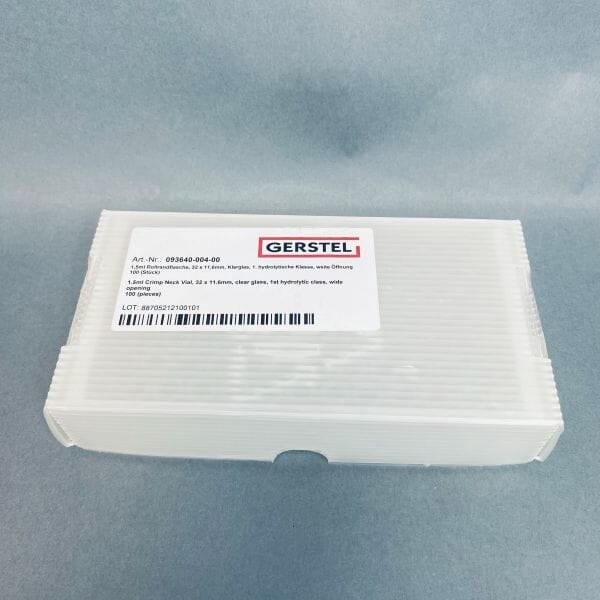 Gerstel Crimp Neck Vial Clear Glass 1.5 ml Wide Opening Pack of 100 Vials Vials Gerstel