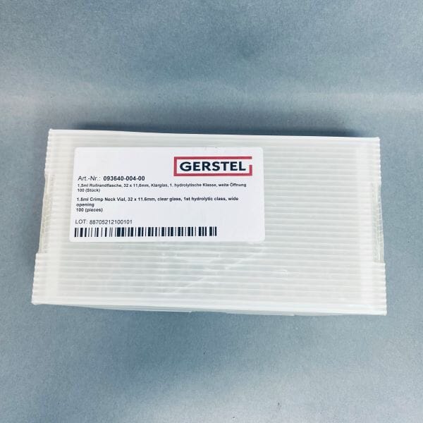Gerstel Crimp Neck Vial Clear Glass 1.5 ml Wide Opening Pack of 100 Vials Vials Gerstel