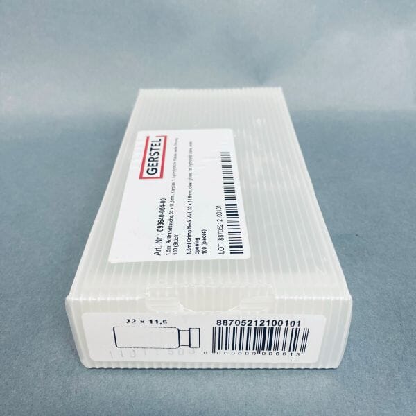 Gerstel Crimp Neck Vial Clear Glass 1.5 ml Wide Opening Pack of 100 Vials Vials Gerstel