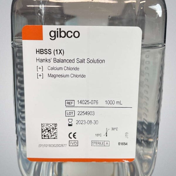 Gibco Hanks Balanced Salt Solution without Phenol Red 1000 ml Total of 4 Bottles Other Gibco