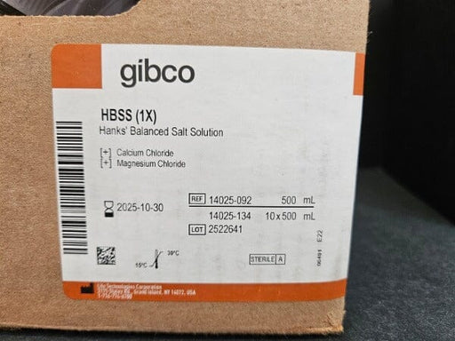 Gibco Hanks Balanced Salt Solution without Phenol Red 500 ml Case of 10 Bottles Other Life Sciences Trading