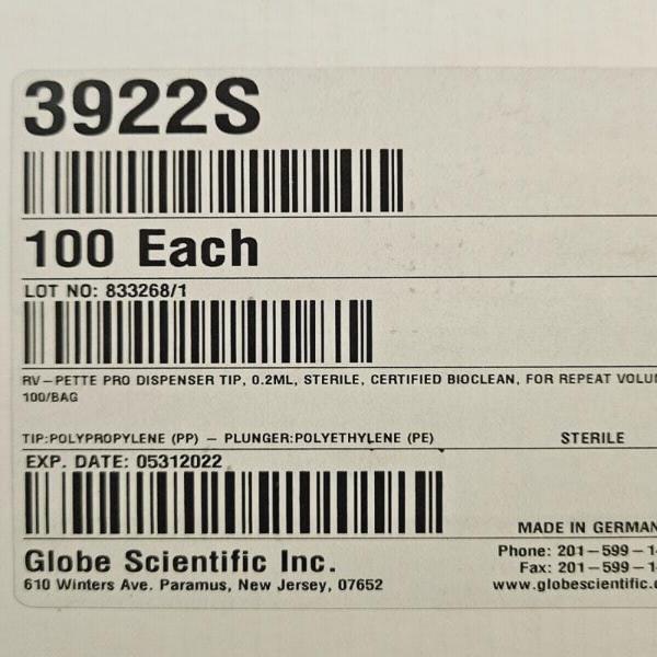 Globe Scientific Pipette Tips 0.2 ml Individually Sealed 91 Tips Pipettes & Pipette Tips Globe Scientific