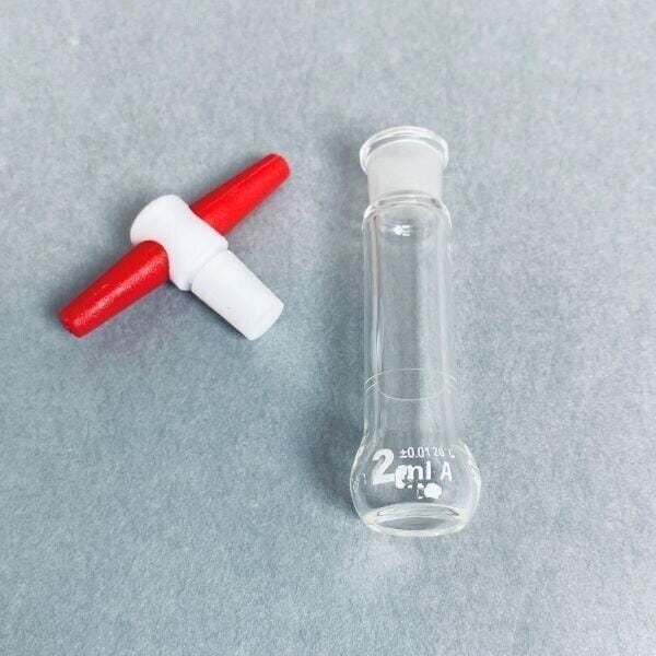 Globe Scientific Volumetric Flask with Stopper 2 ml Class A Total of 5 Flasks Lab Flasks Globe Scientific
