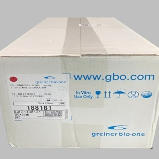 Greiner Bio-One Centrifuge Tube 15 ml PS 17 x 120 mm Sterile 500 Tubes Lab Consumables::Tubes, Vials, and Flasks Greiner Bio-One