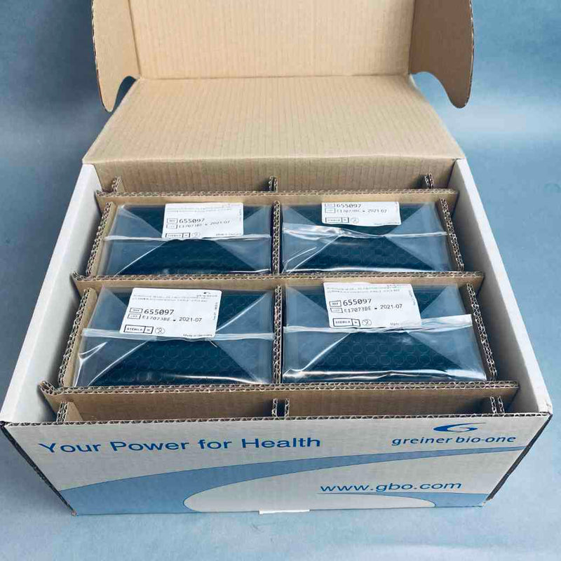 Greiner Bio-One Culture Microplate 96 Well Flat Bottom Sealed Case of 40 Plates Petri Dishes/Culture Plates Greiner Bio-One