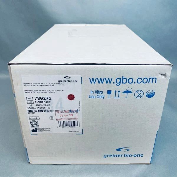 Greiner Bio-One Masterblock 96-Well 2 ml Sterile V-Bottom - Sealed Case of 50 Plates Petri Dishes/Culture Plates Greiner Bio-One